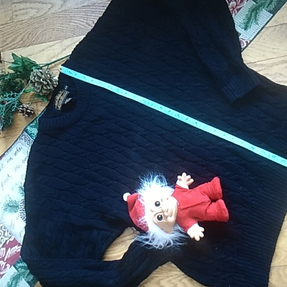 ⚜️ NWOT MEN'S Eddie Bauer Cable Knit Sweater 100% Cotton XL UNISEX - Picture 3 of 14